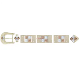 Los Altos Gold Buckle Set With 4 Stones