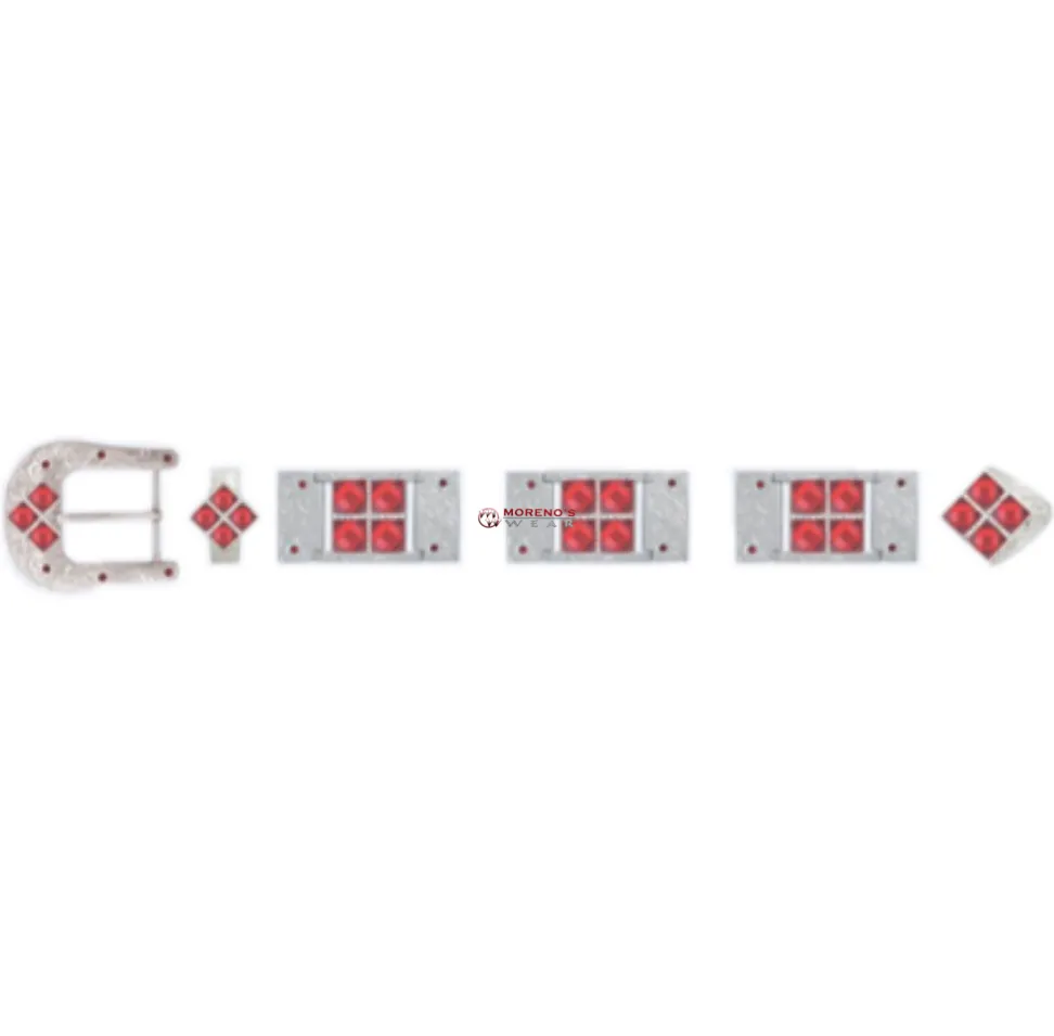 Los Altos Silver Buckle Set With 4 Stones