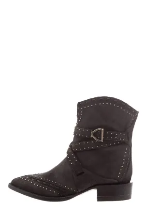 Lucchese Black Silver Studded Boots SZ 10