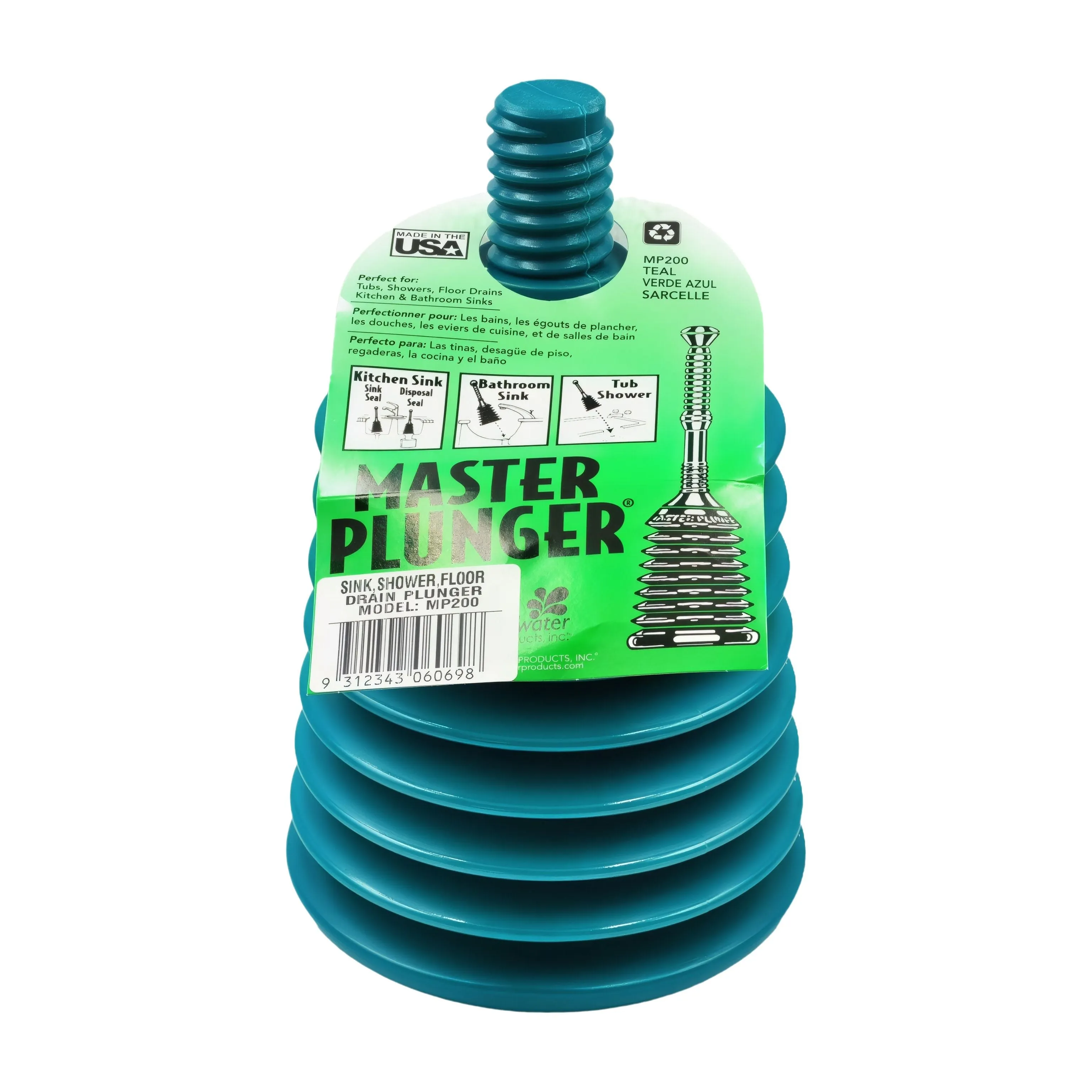 Master Plunger MP200 for Showers, Sinks, and Floor Drains 480mm