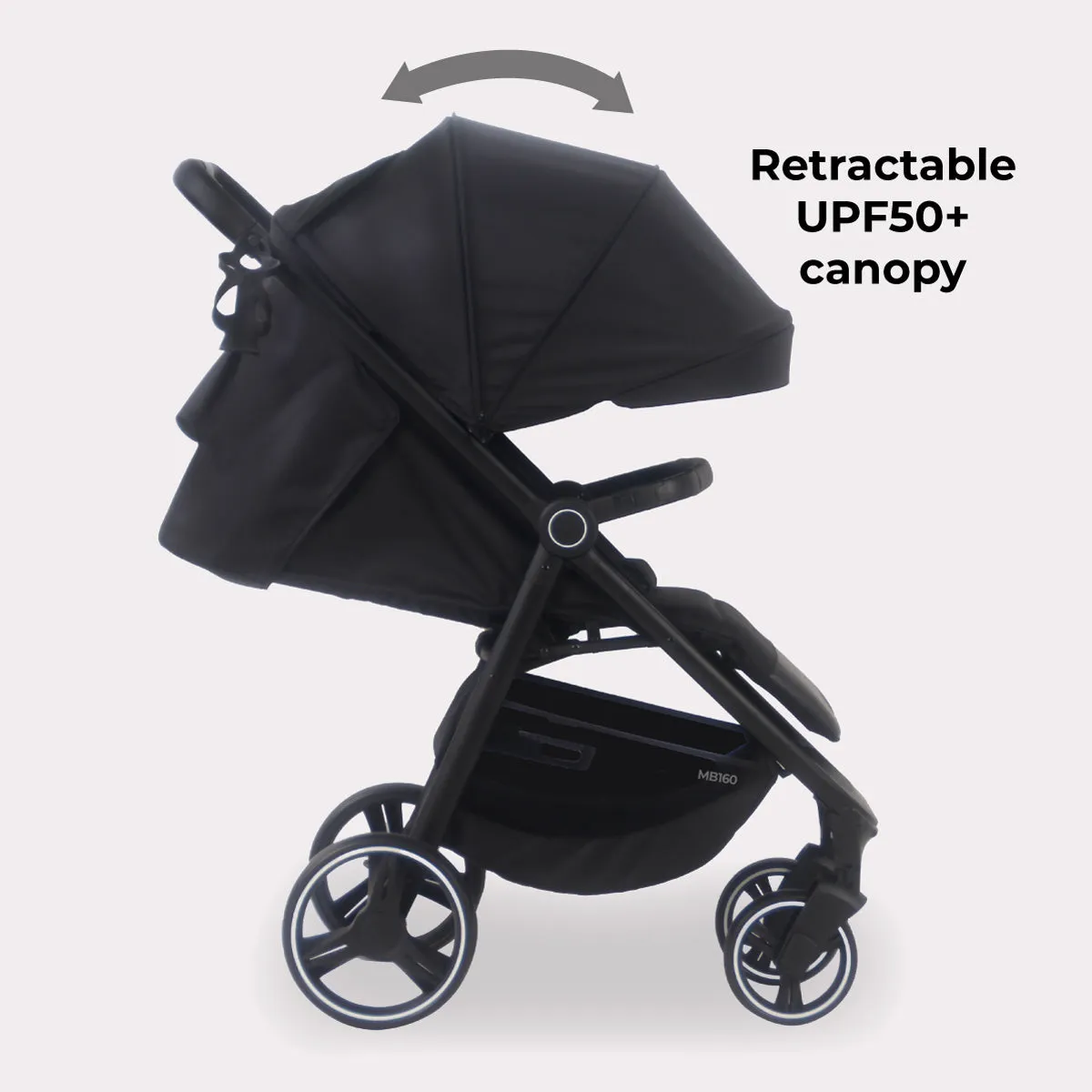 MB160 Plus Pushchair - Black Leopard