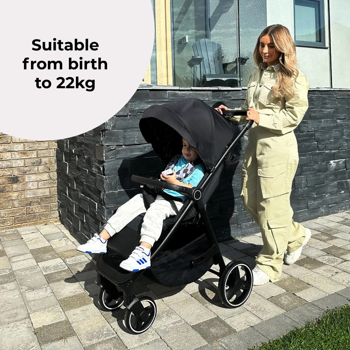 MB160 Plus Pushchair - Black Leopard