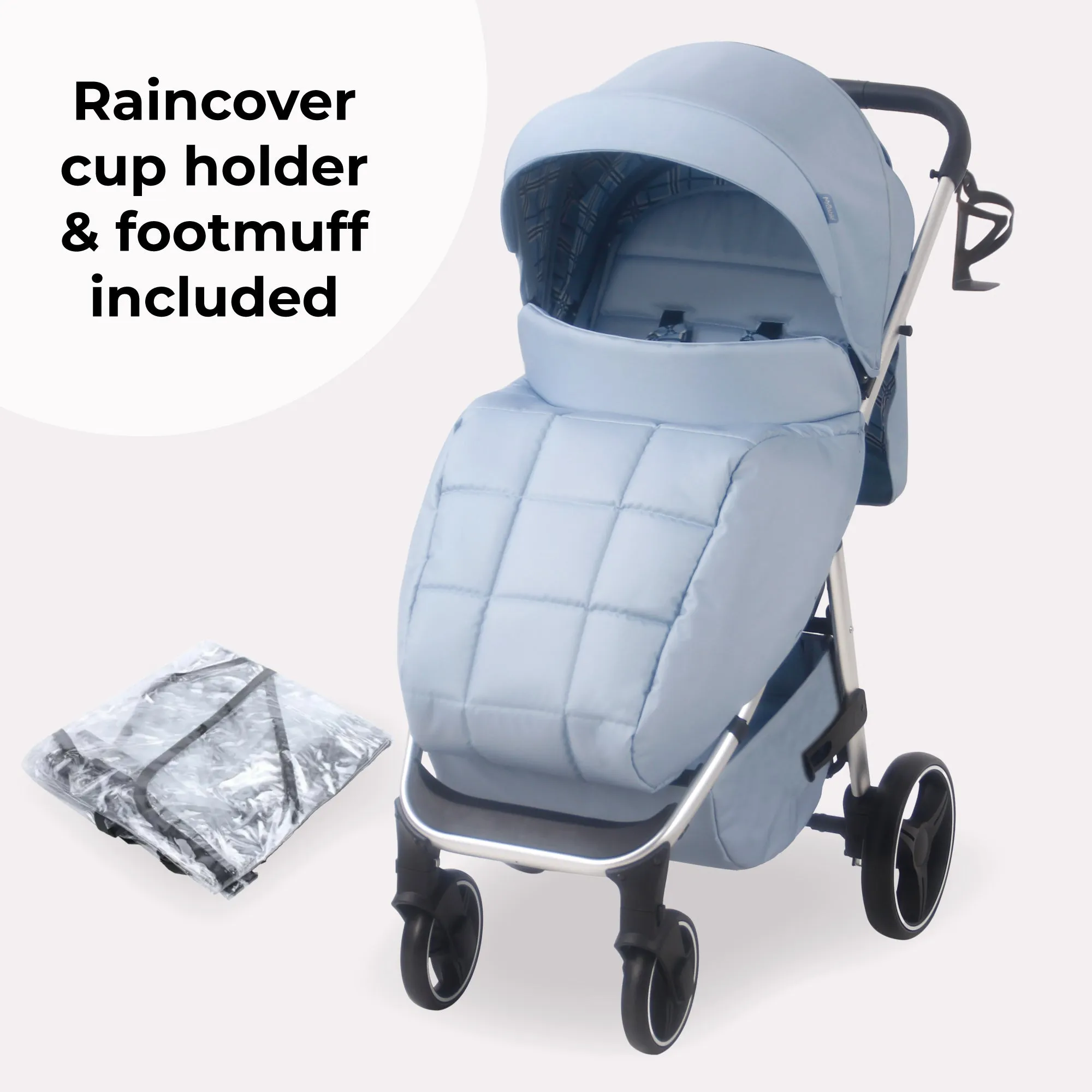 MB160 Plus Pushchair - Blue Plaid