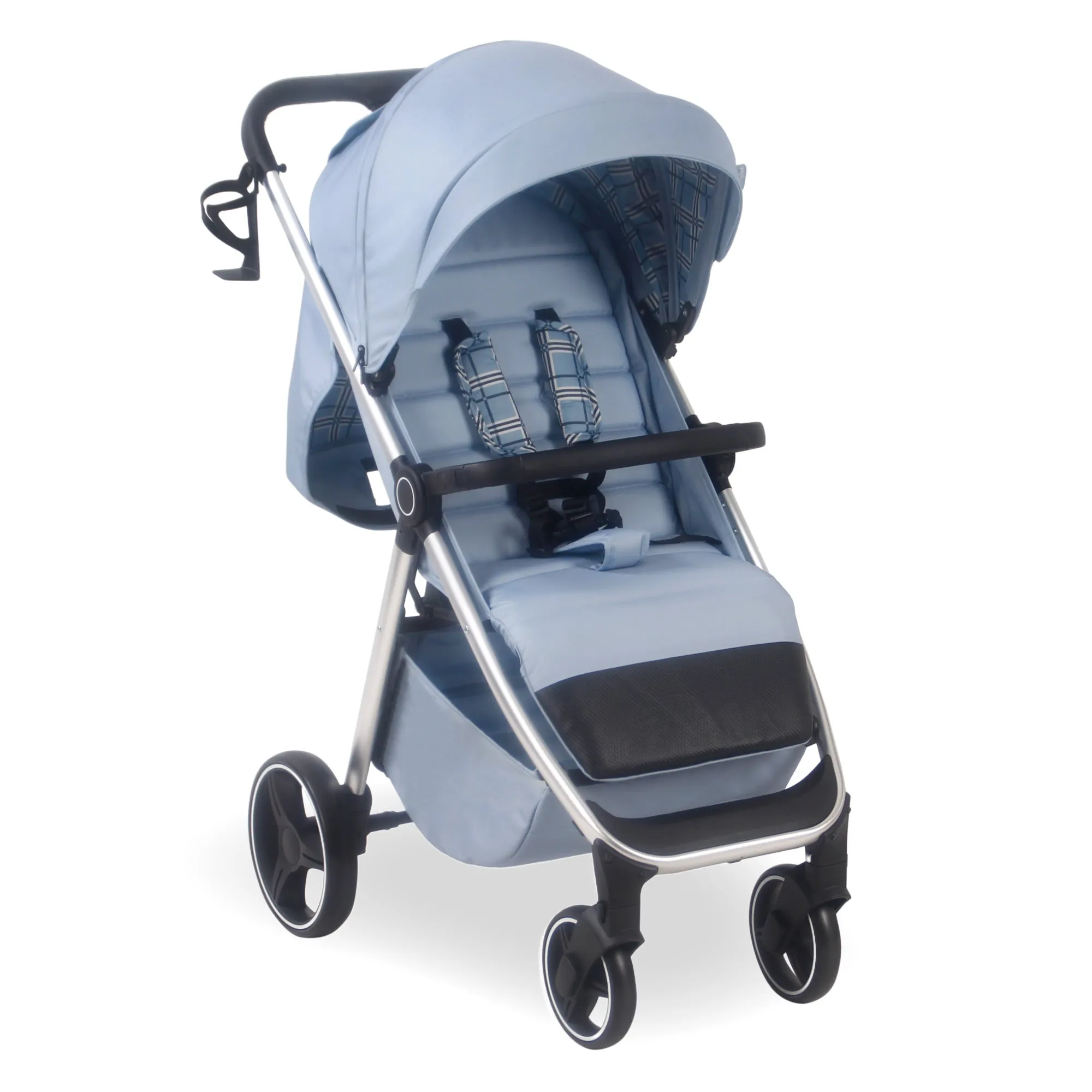MB160 Plus Pushchair - Blue Plaid