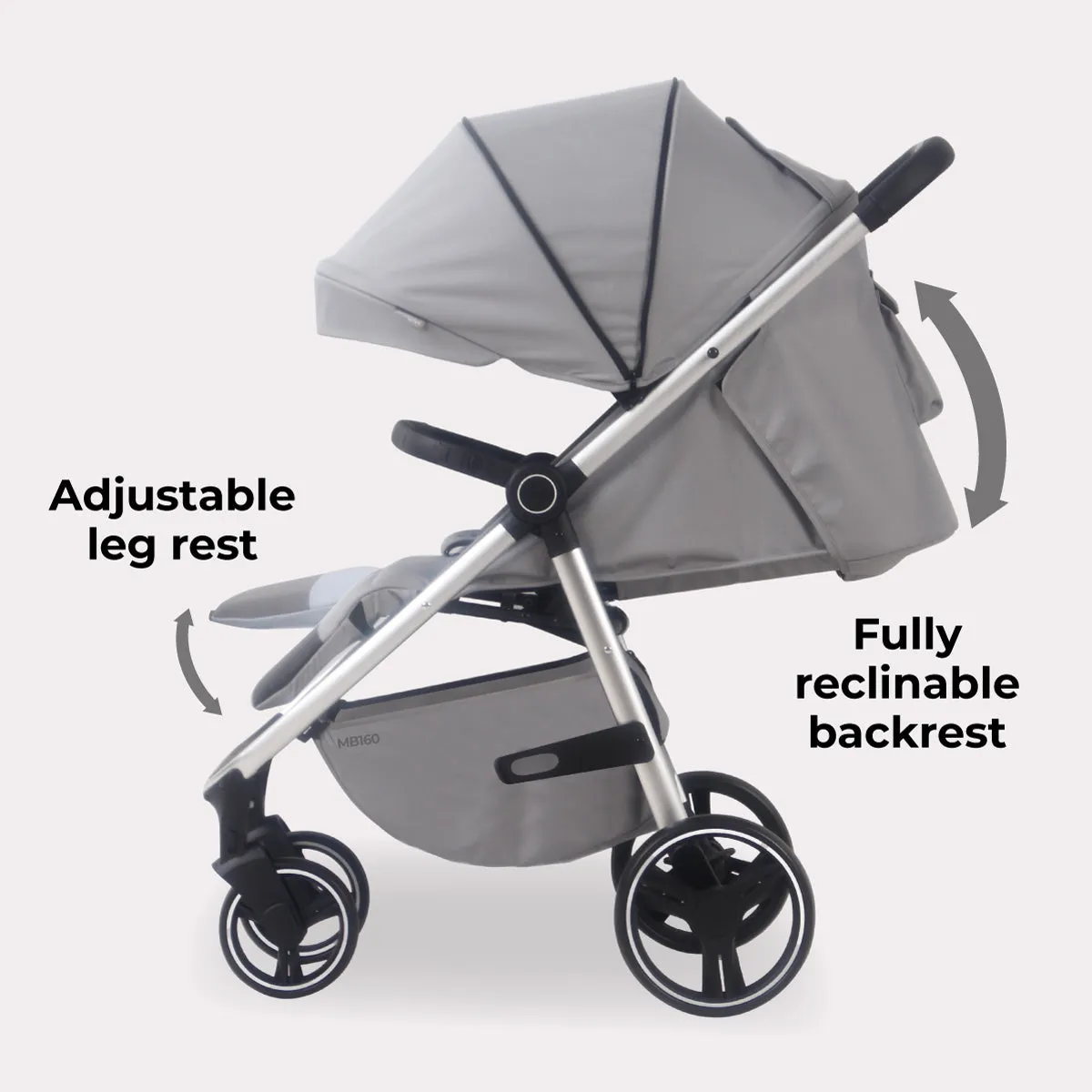 MB160 Plus Pushchair - Grey Tropical