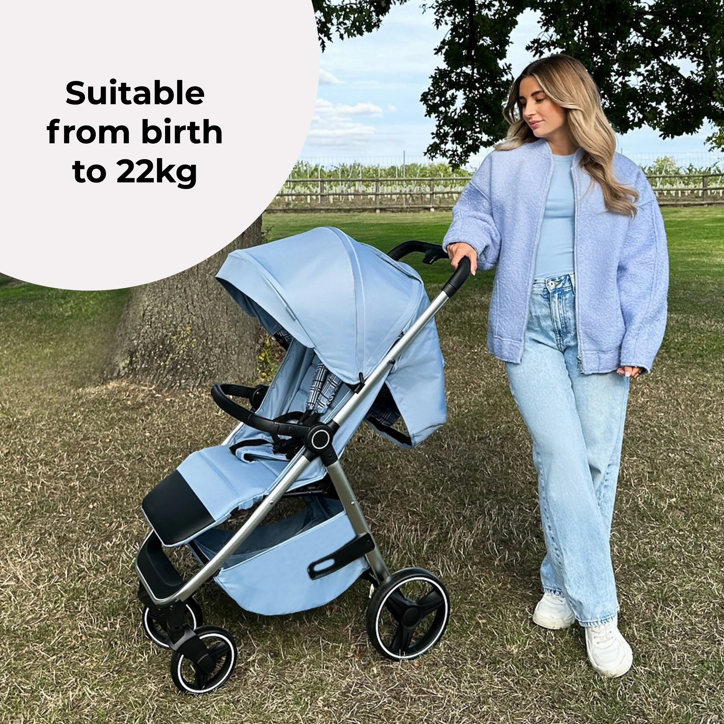 MB160 Pushchair - Blue Plaid