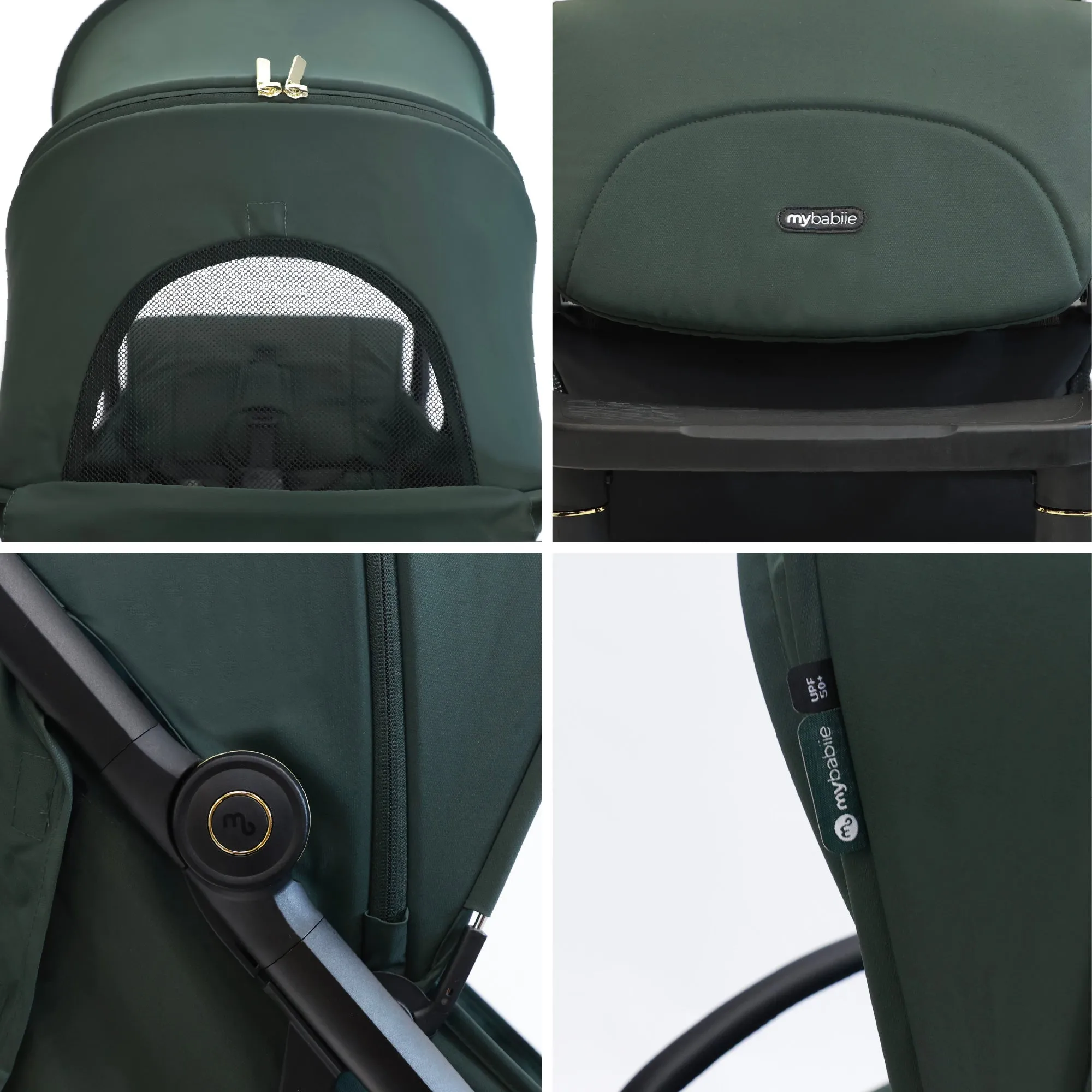 MBX7 Auto-Fold Stroller - Forest Green