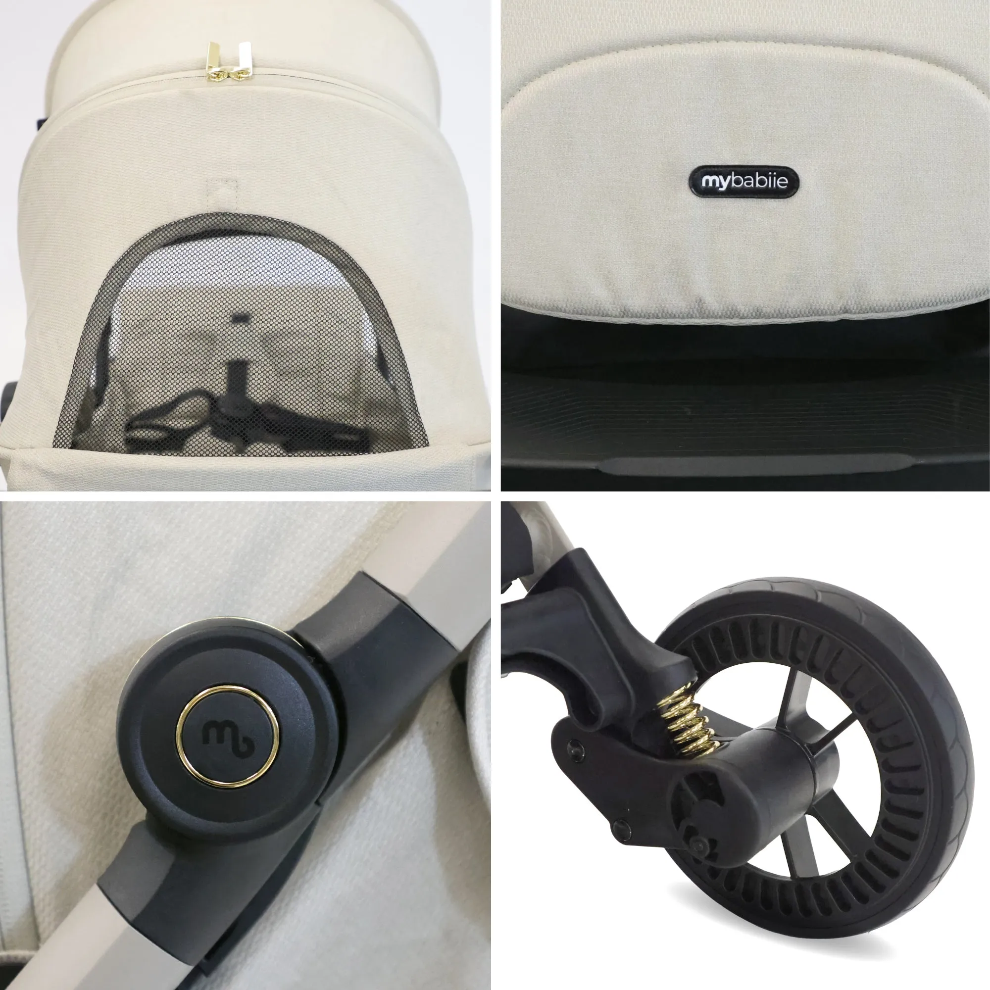 MBX7 Auto-Fold Stroller - Ivory
