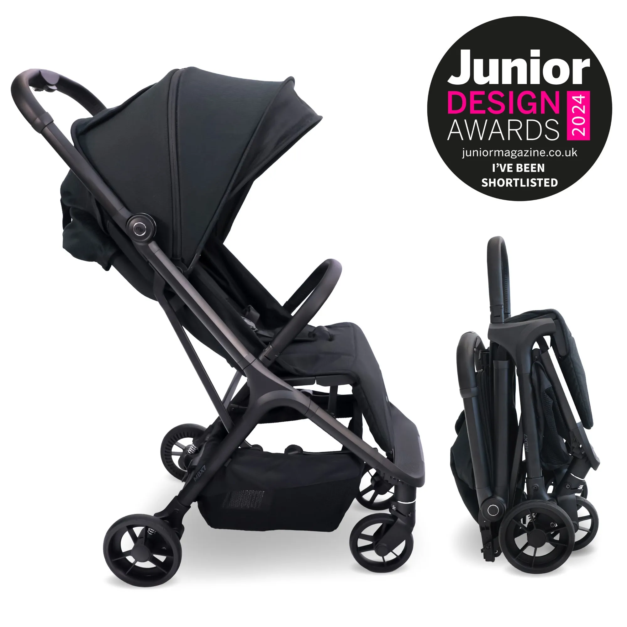 MBX7 Plus Auto-Fold Stroller - Black