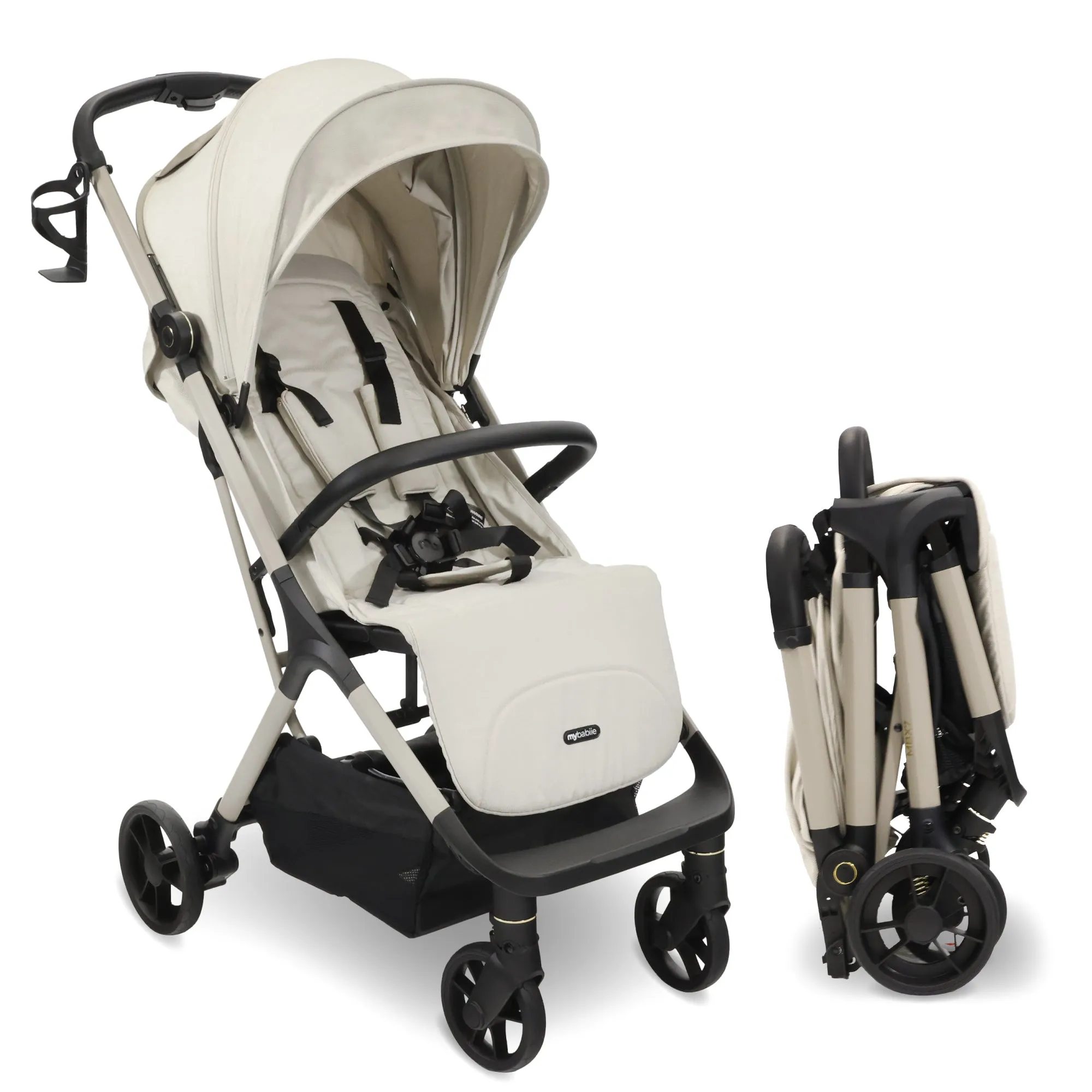 MBX7 Plus Auto-Fold Stroller - Ivory