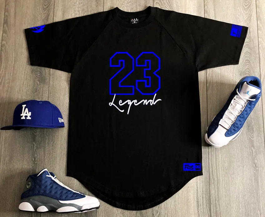 Men's 23 Legend Black Sneakerhead T-Shirt - Perfect Match for Air Jordan Retro 13 Flint Sneakers