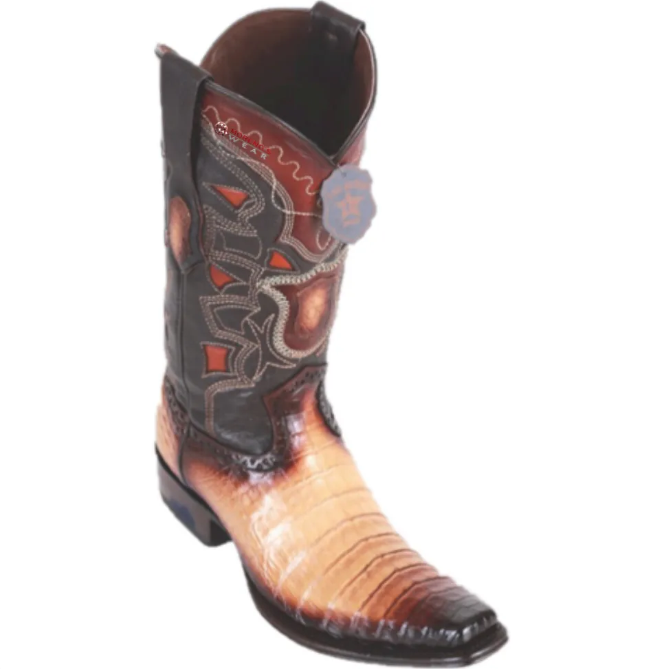 Men’s Los Altos Caiman Belly Boots European Square Toe
