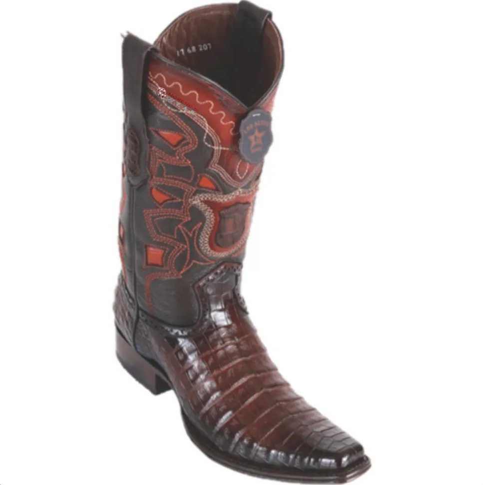 Men’s Los Altos Caiman Belly Boots European Square Toe