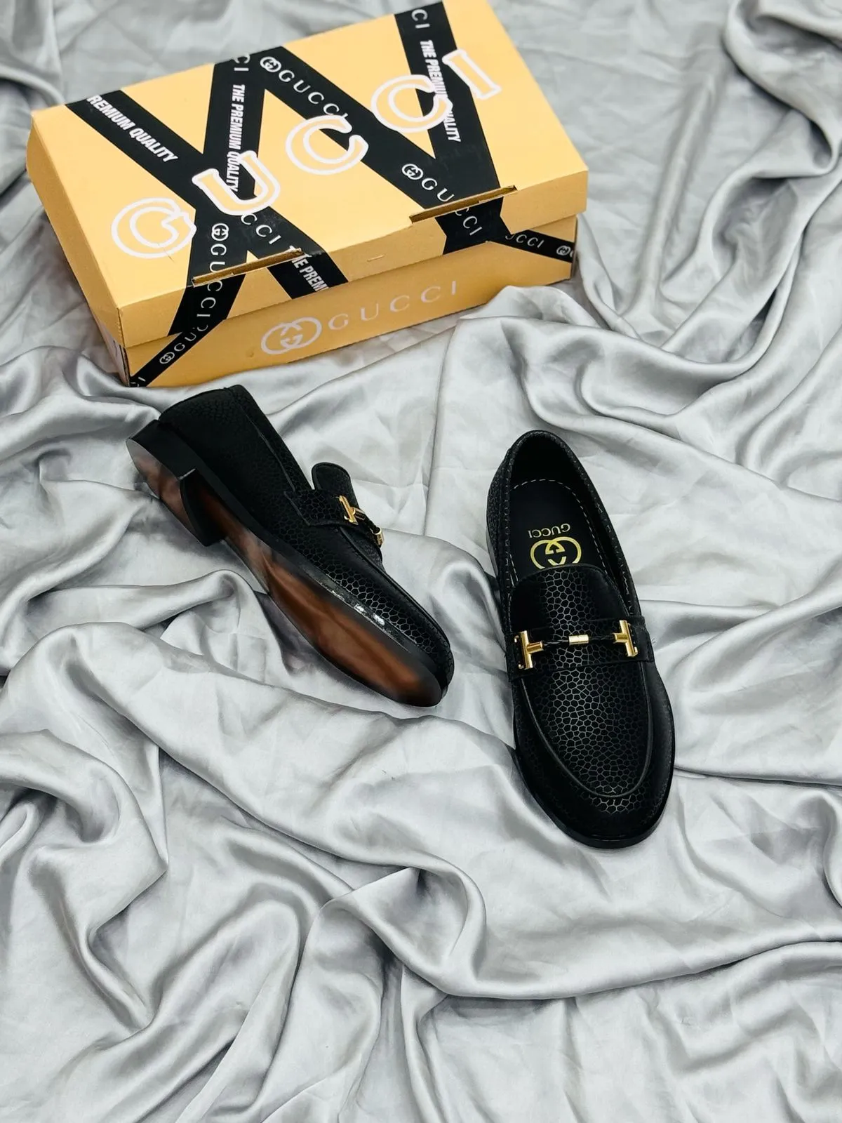 Men’s Luxury Suede Loafers with Gold Buckle