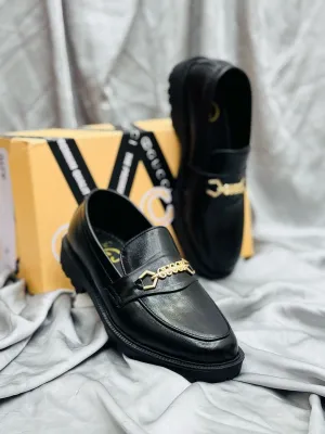 Men's Luxury Suede Loafers with Gold Buckle