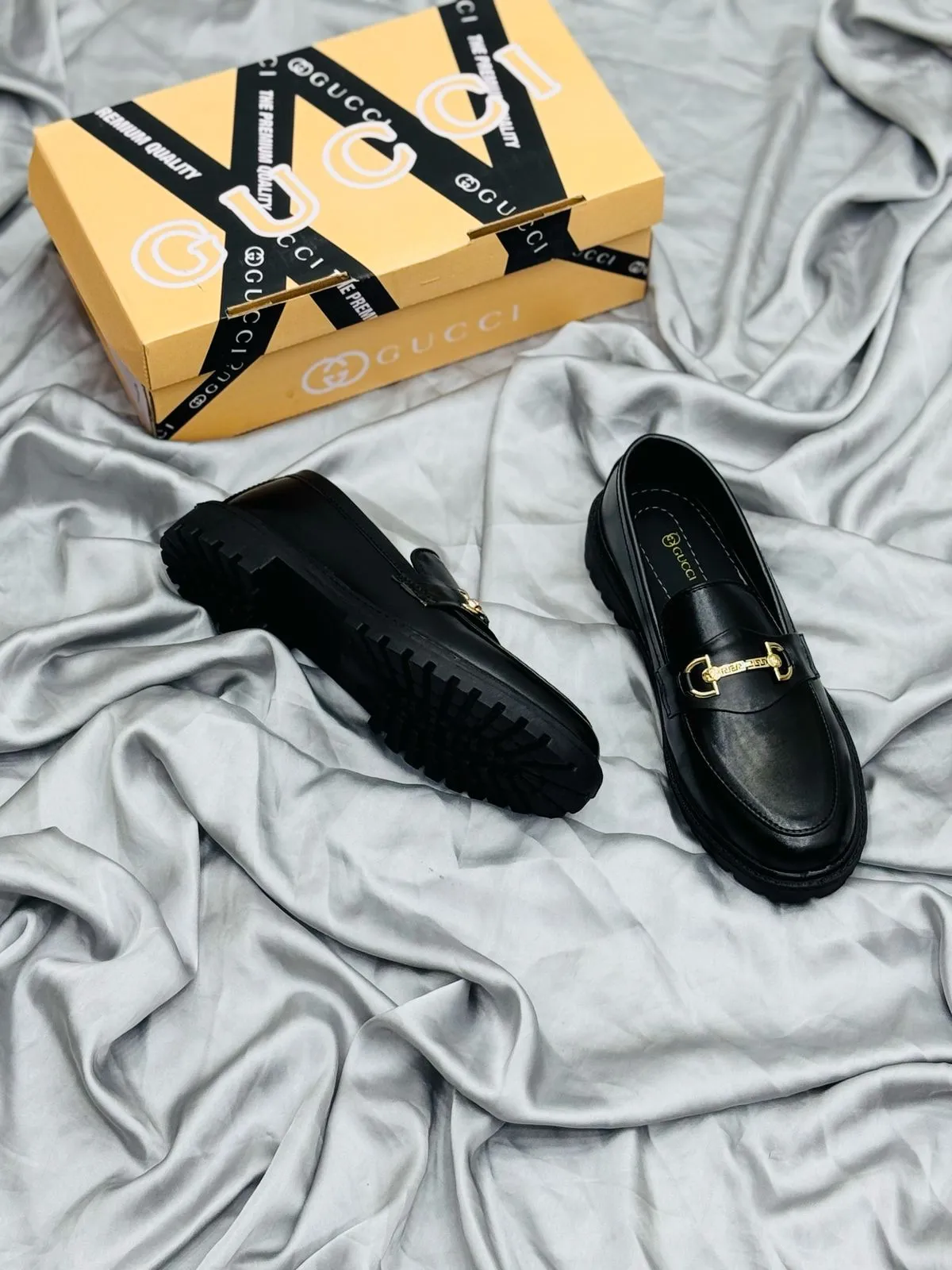 Men's Luxury Suede Loafers with Gold Buckle