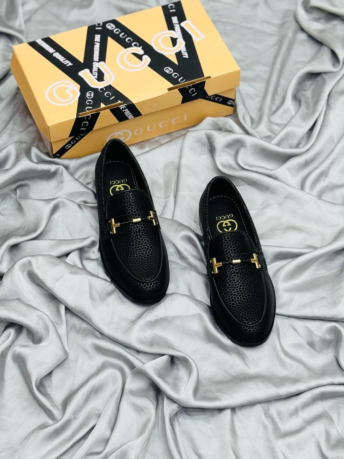 Men’s Luxury Suede Loafers with Gold Buckle