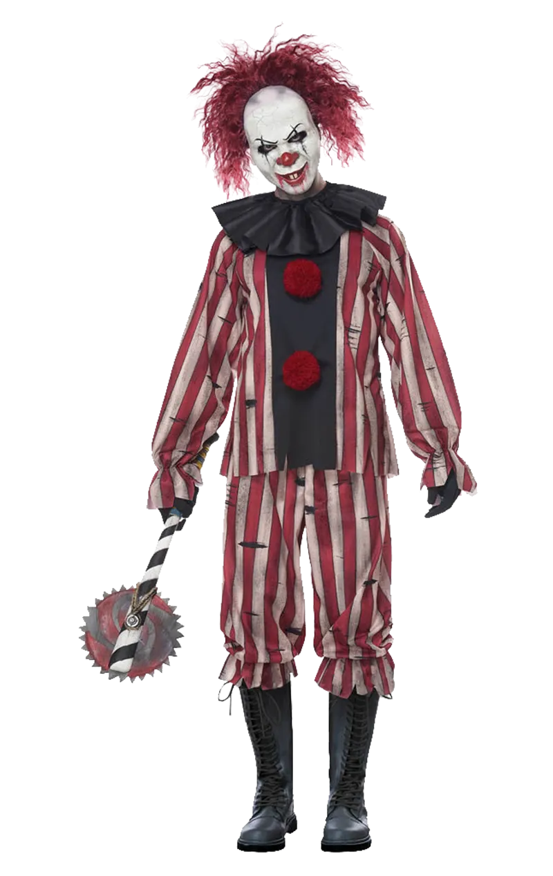 Mens Nightmare Clown Halloween Costume