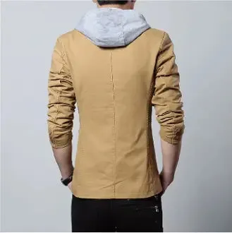 Mens Street Style Hooded Blazer