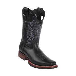 Men's Wild West PullUp With Rubber Sole Boots Square Toe