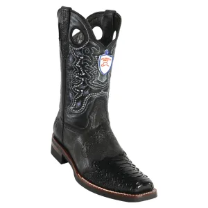 Men's Wild West Python Saddle Rubber Sole Boots Square Toe