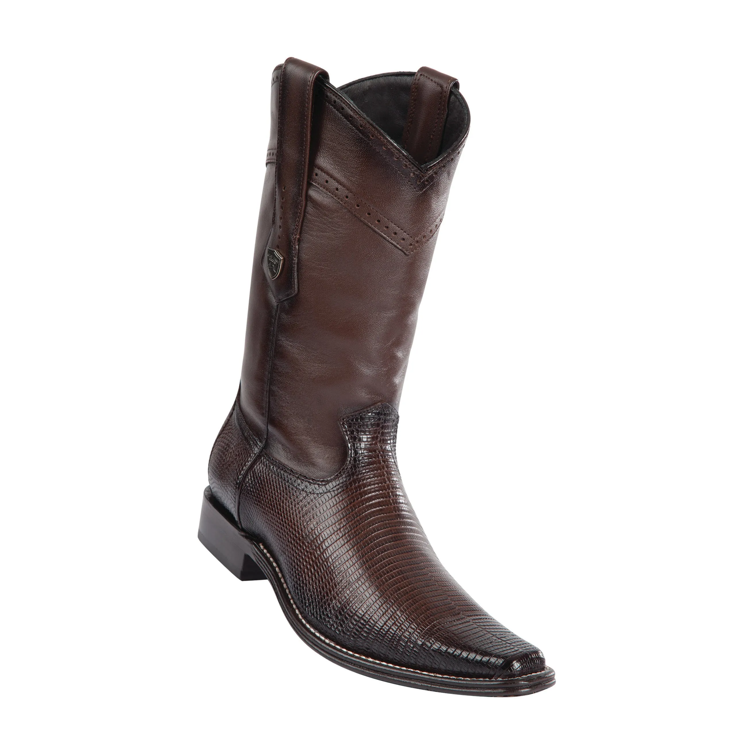 Men's Wild West Ring Lizard Boots European Square Toe