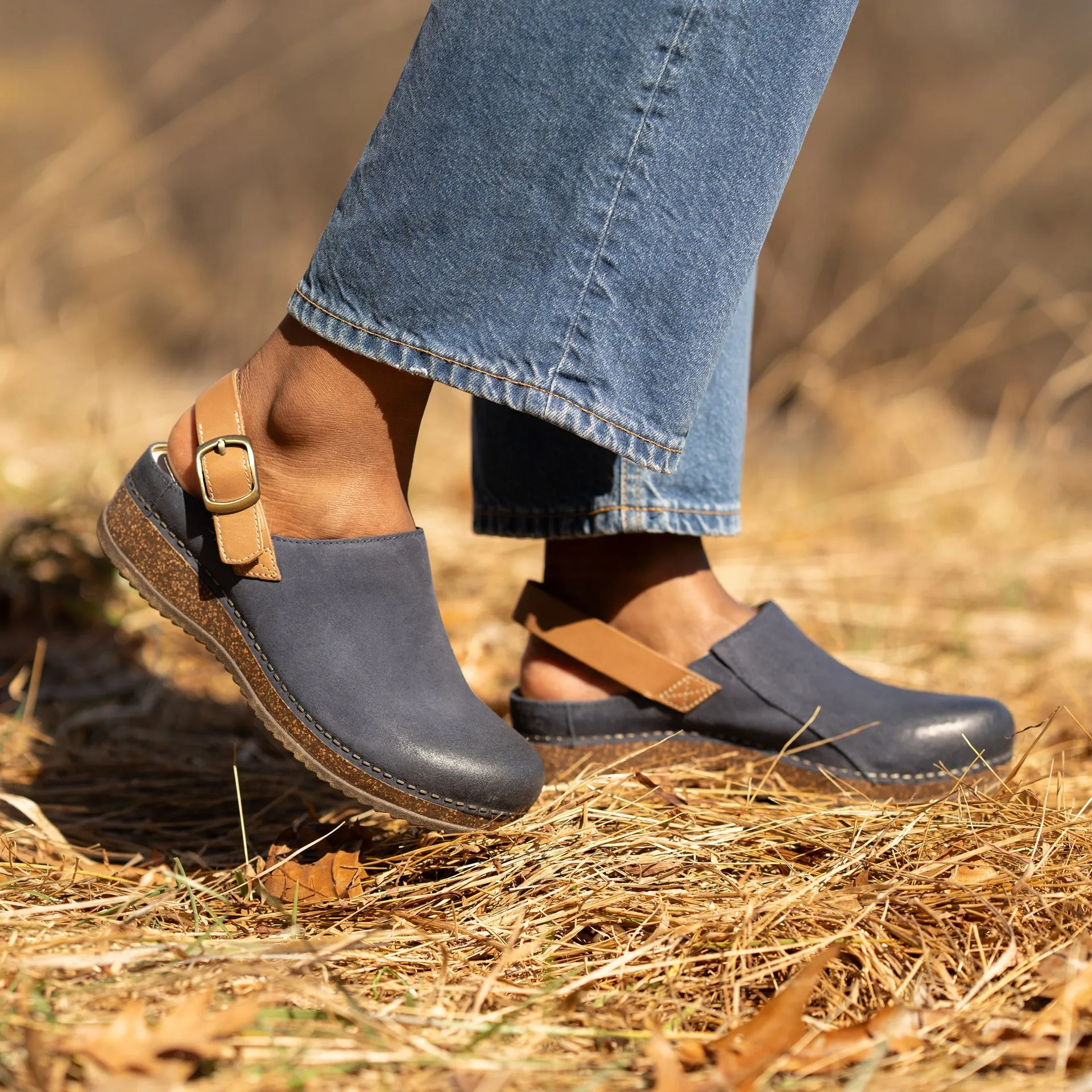 Merrin - Blue Burnished Suede Mule - 9605-545300