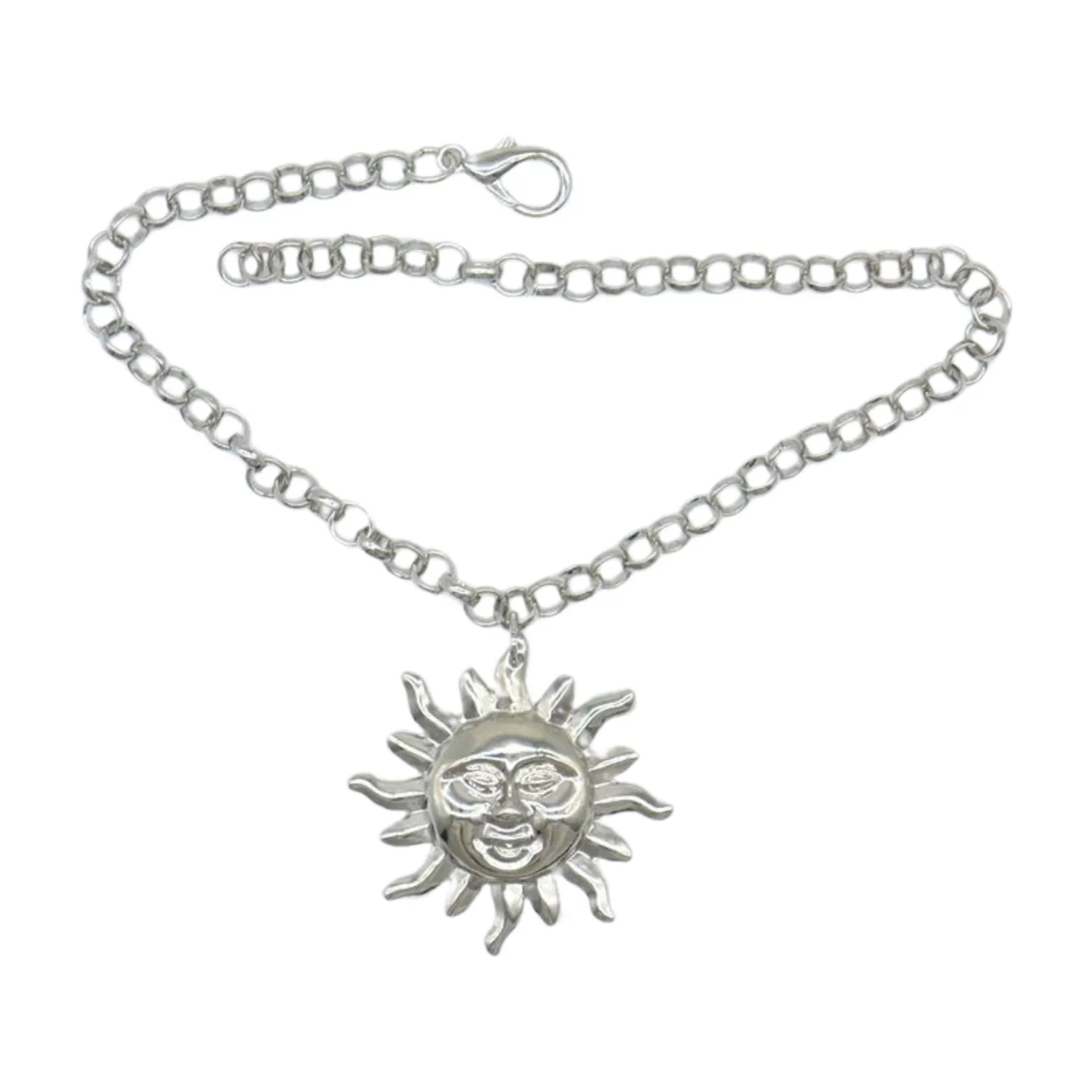 New Women Silver Metal Chain Boot Bracelet Shoe Sun Charm
