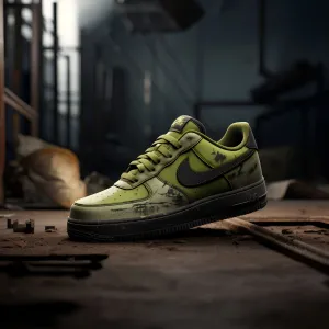 Nike Air Force 1 Custom Sneakers | Dystopian | Green
