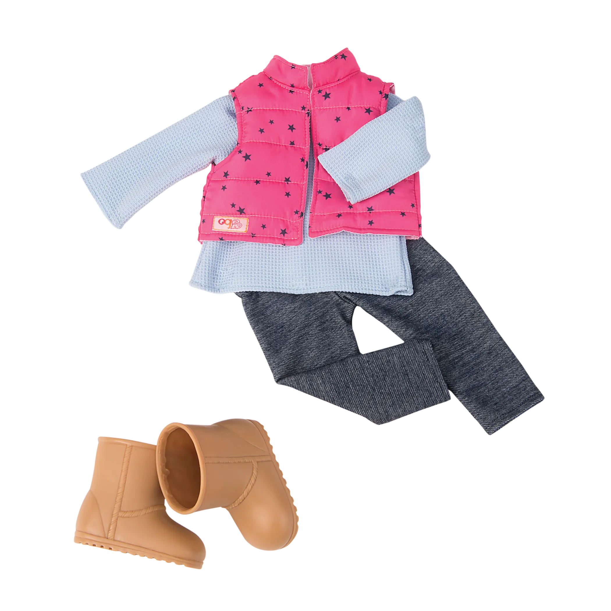 Our Generation Regular Outfit - Trekking Star Vest with Trousers