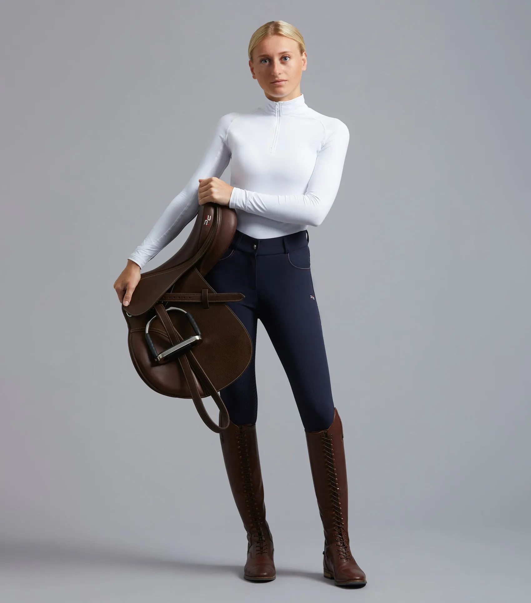 PEI Moneta Ladies Riding Breeches - Navy