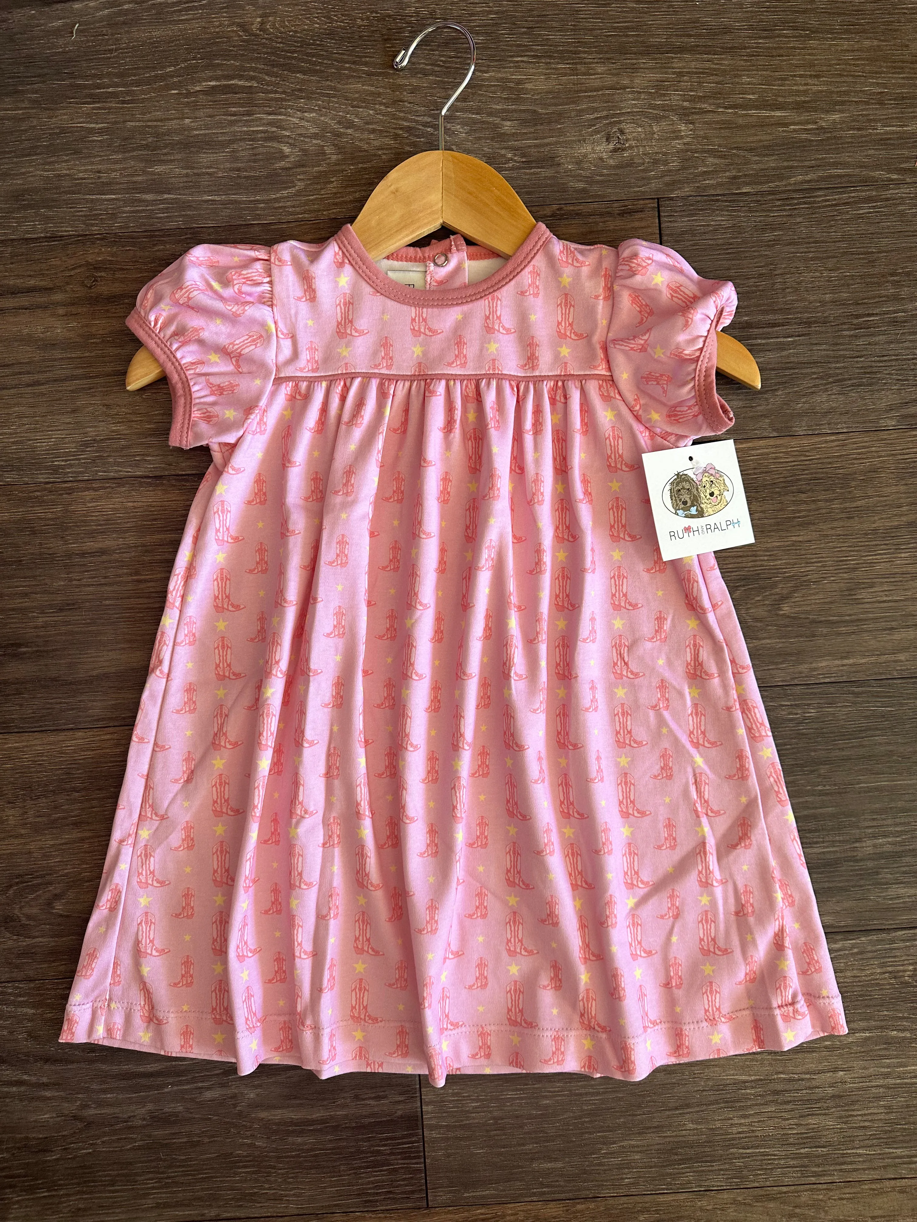 Pink Boots Dress - Pima Cotton