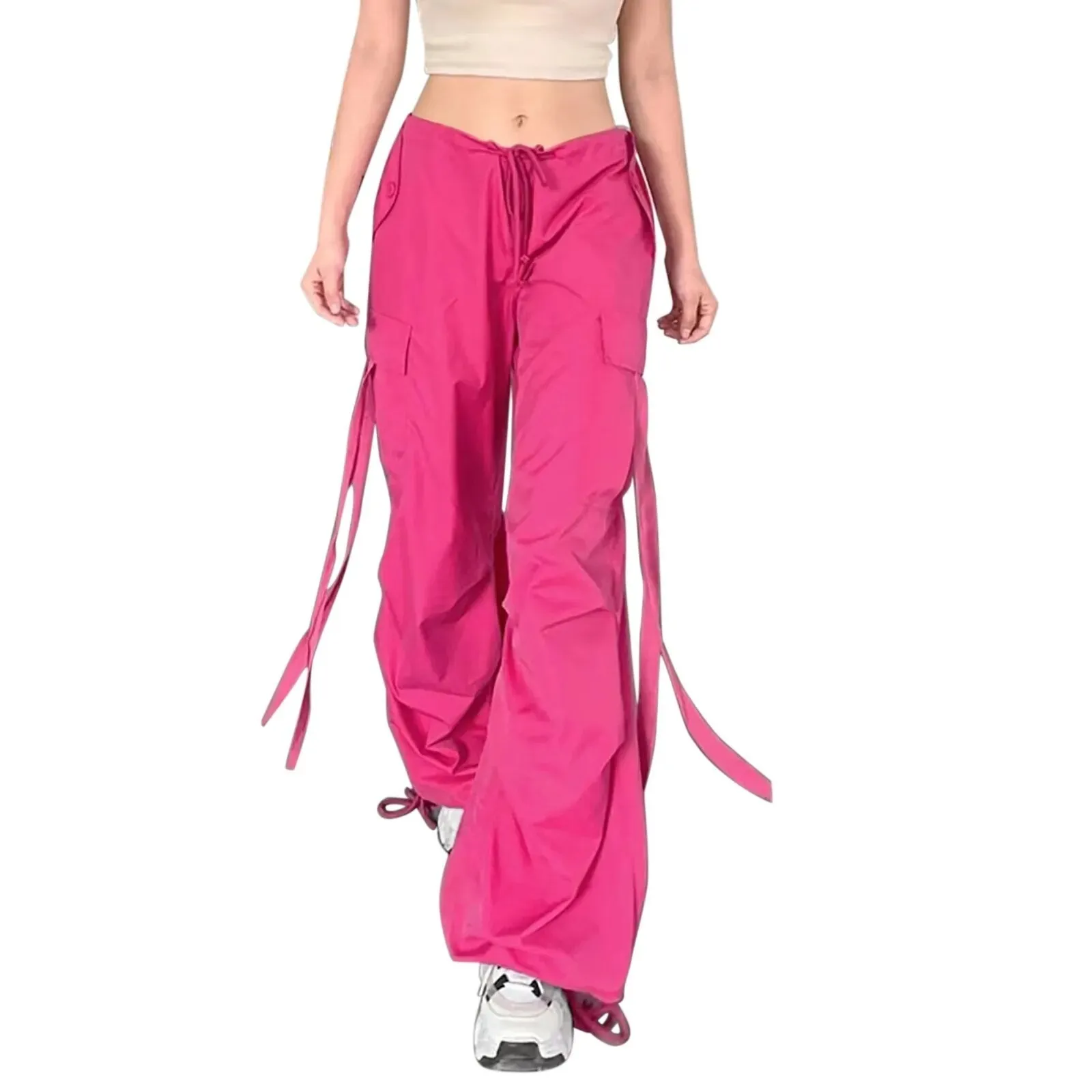 Pink/Black Tasseled Kpop Pants