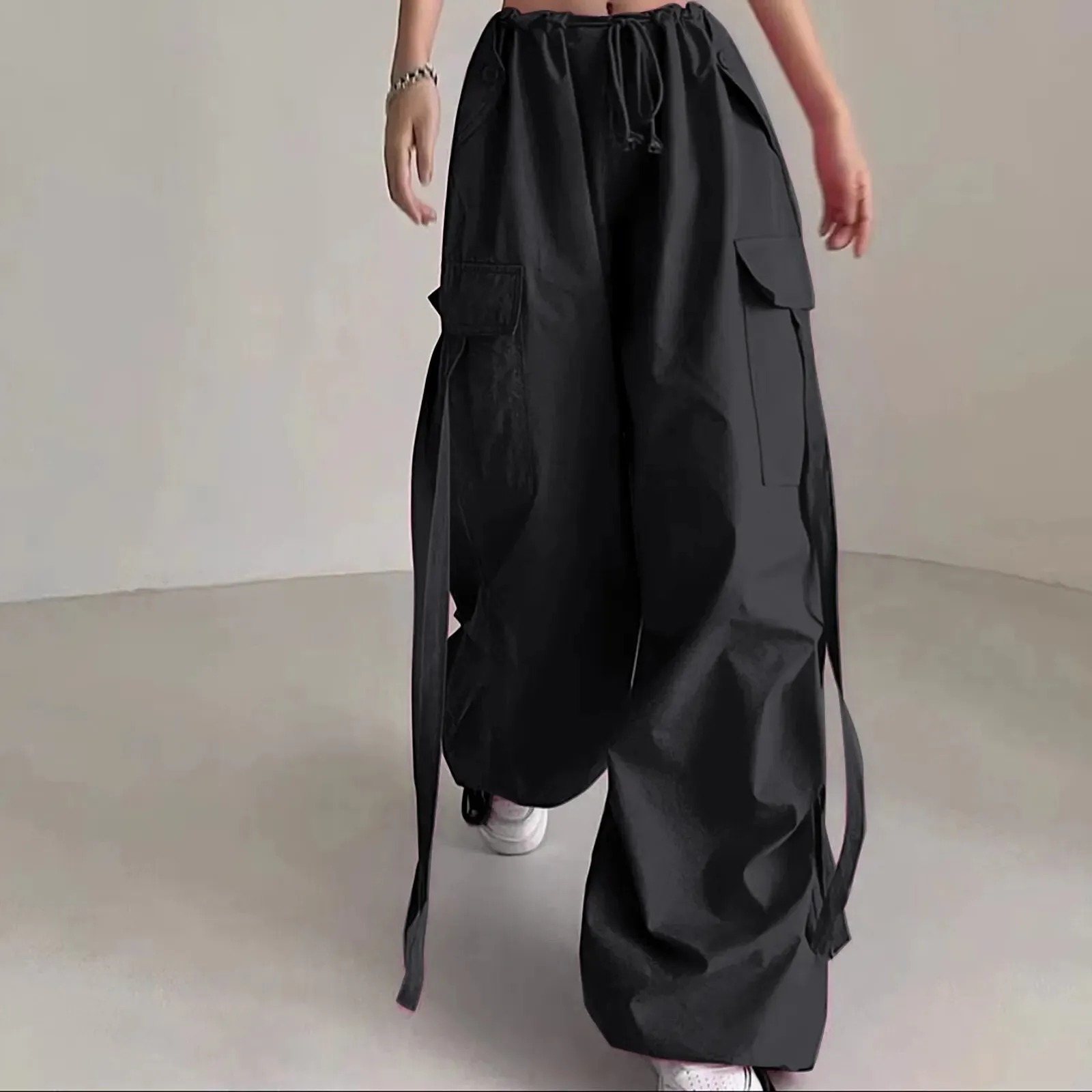 Pink/Black Tasseled Kpop Pants