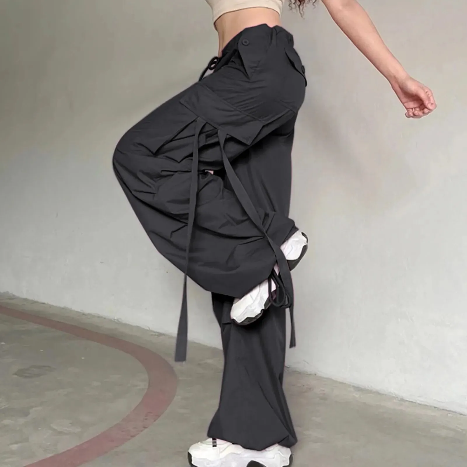 Pink/Black Tasseled Kpop Pants