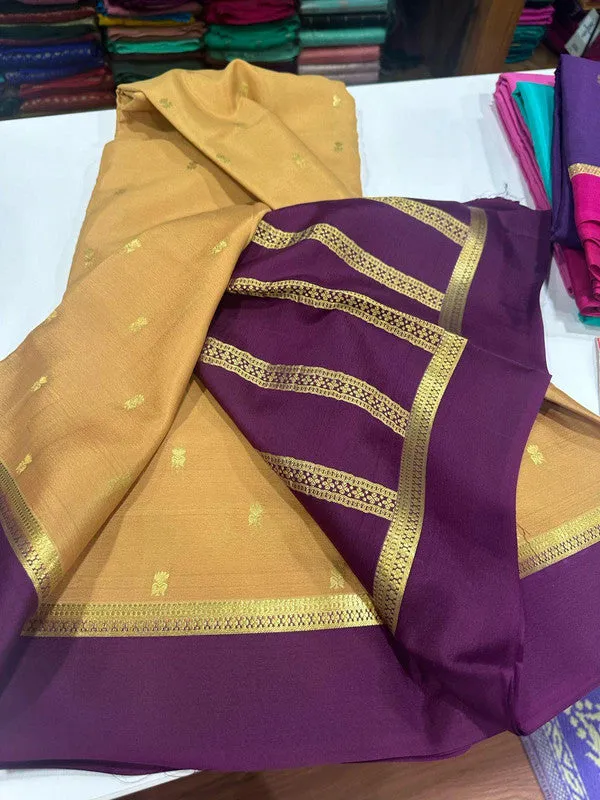 Pure Mysoore Zari Buta Silk Saree