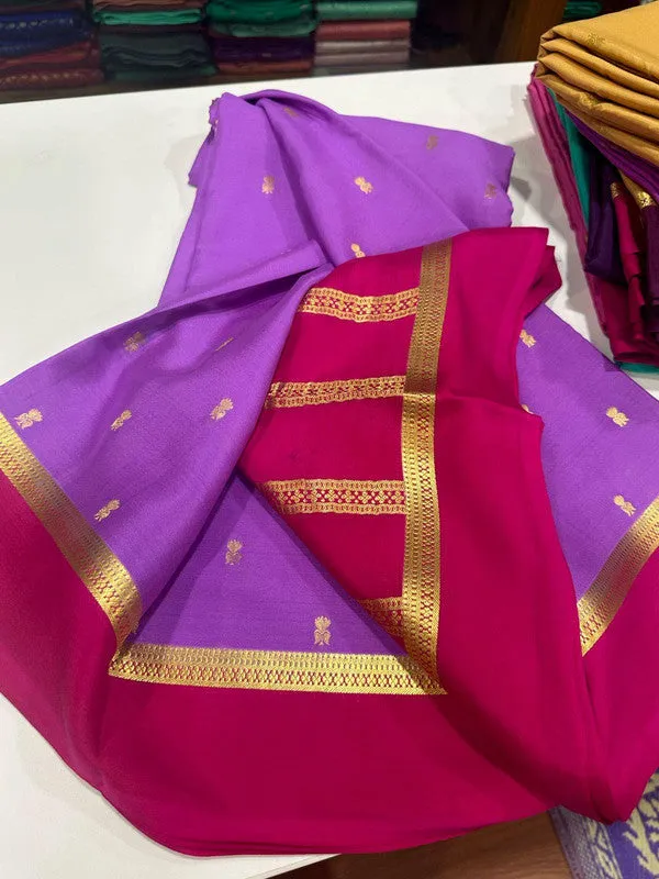 Pure Mysoore Zari Buta Silk Saree