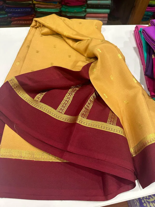 Pure Mysoore Zari Buta Silk Saree