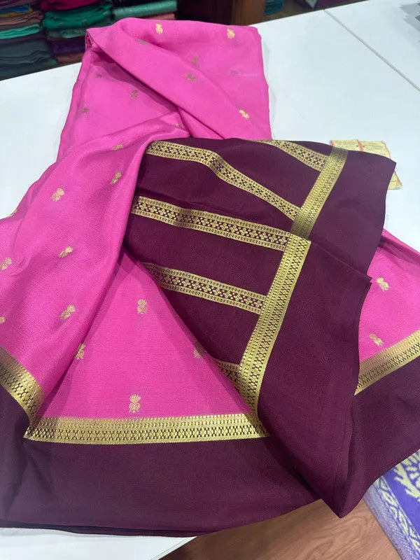 Pure Mysoore Zari Buta Silk Saree