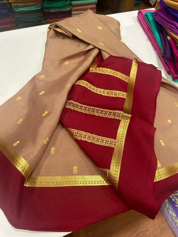 Pure Mysoore Zari Buta Silk Saree