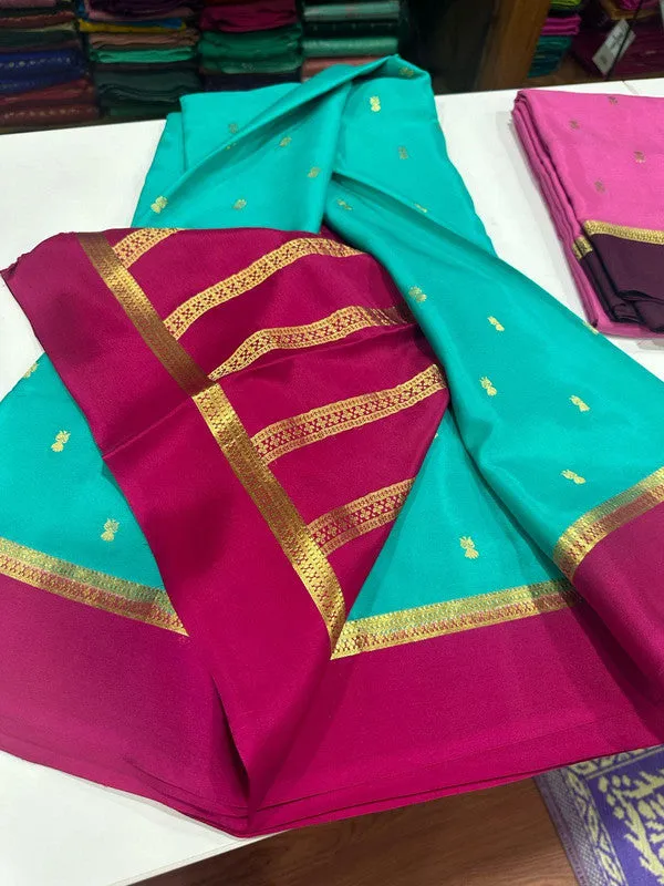 Pure Mysoore Zari Buta Silk Saree