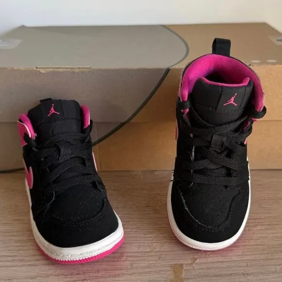RARE 2015 Nike Air Jordan 1 Retro High ‘Vivid Pink’ Toddler Sneakers - SZ 6 C