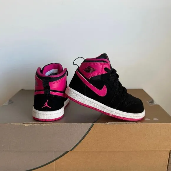 RARE 2015 Nike Air Jordan 1 Retro High ‘Vivid Pink’ Toddler Sneakers - SZ 6 C