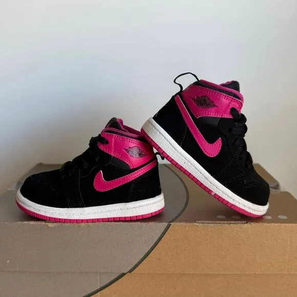 RARE 2015 Nike Air Jordan 1 Retro High ‘Vivid Pink’ Toddler Sneakers - SZ 6 C