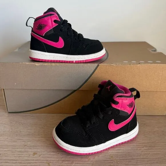 RARE 2015 Nike Air Jordan 1 Retro High ‘Vivid Pink’ Toddler Sneakers - SZ 6 C
