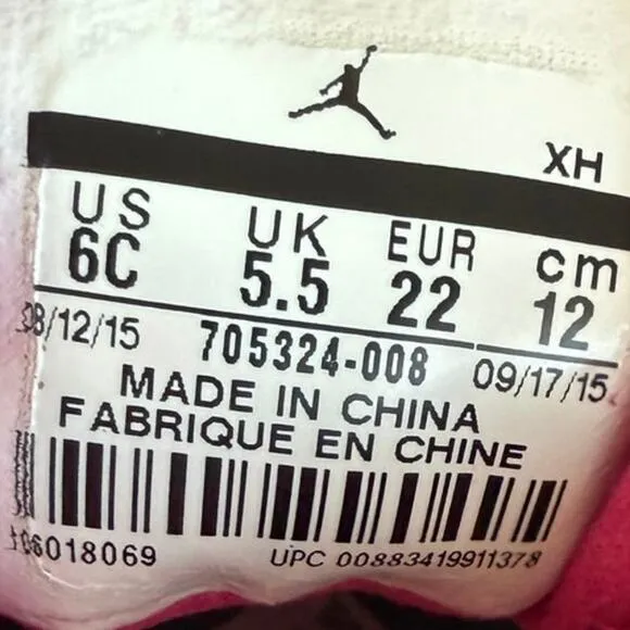 RARE 2015 Nike Air Jordan 1 Retro High ‘Vivid Pink’ Toddler Sneakers - SZ 6 C