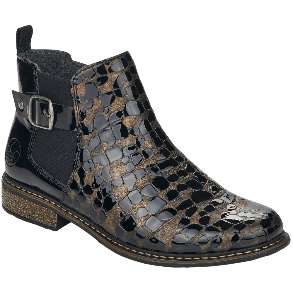 Rieker Z4965-90 (Stacey) Bronze/Black Boots