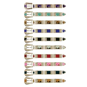 Single Stone Gold Buckle Set