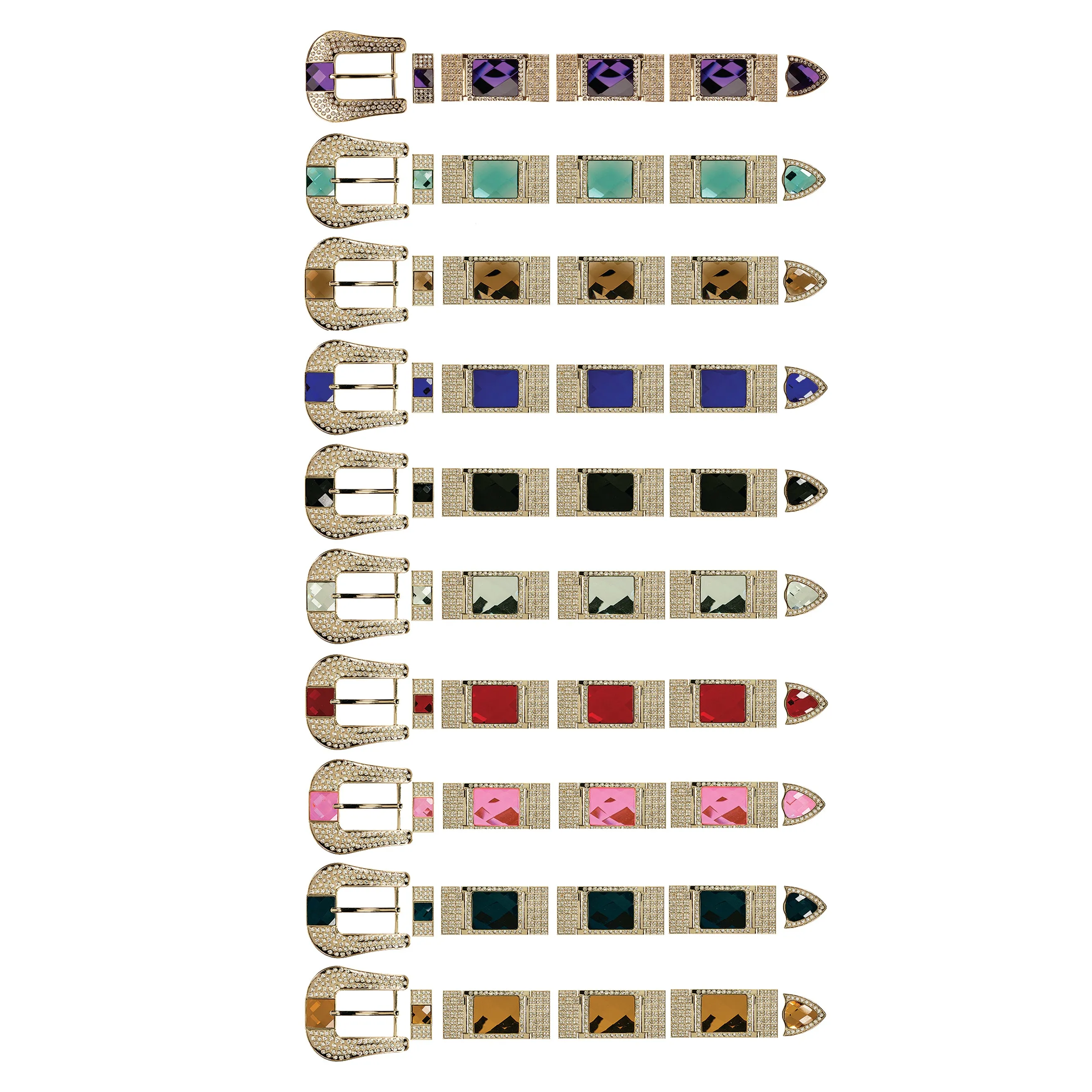 Single Stone Gold Buckle Set