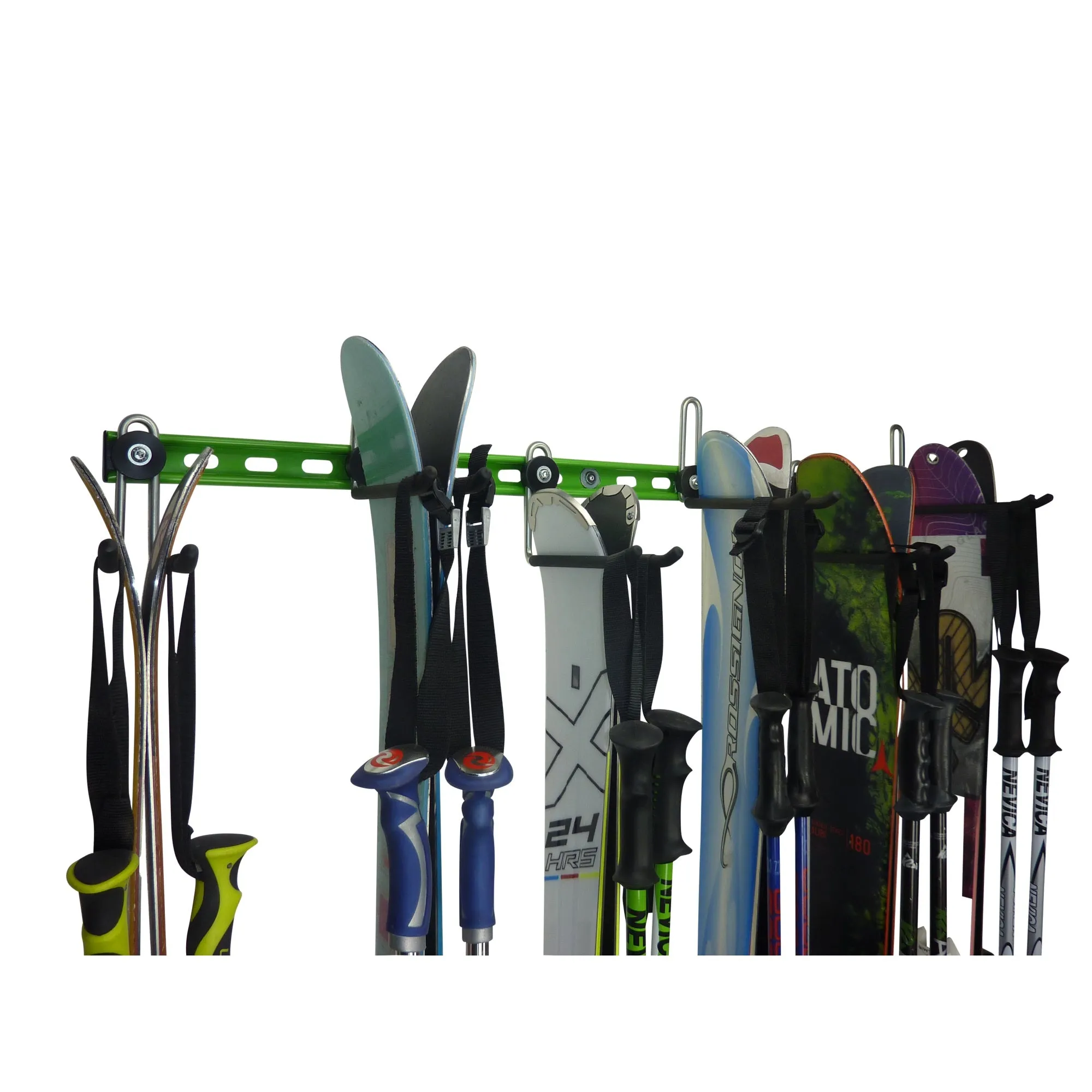 Ski Wall Hanger - Ski Rack for up to 6 pairs of skis